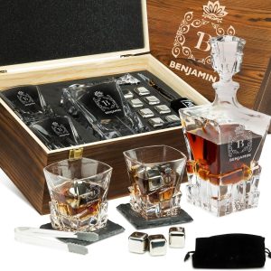 Luxus Whisky Set für Barwagen oder Wohnbereich