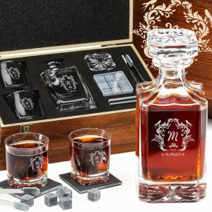Männergeschenk Whisky Karaffe mit Namen graviert