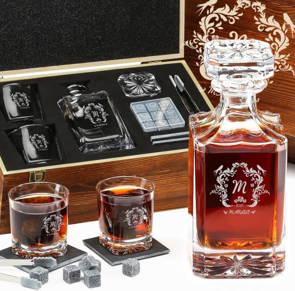 Männergeschenk Whisky Karaffe mit Namen graviert