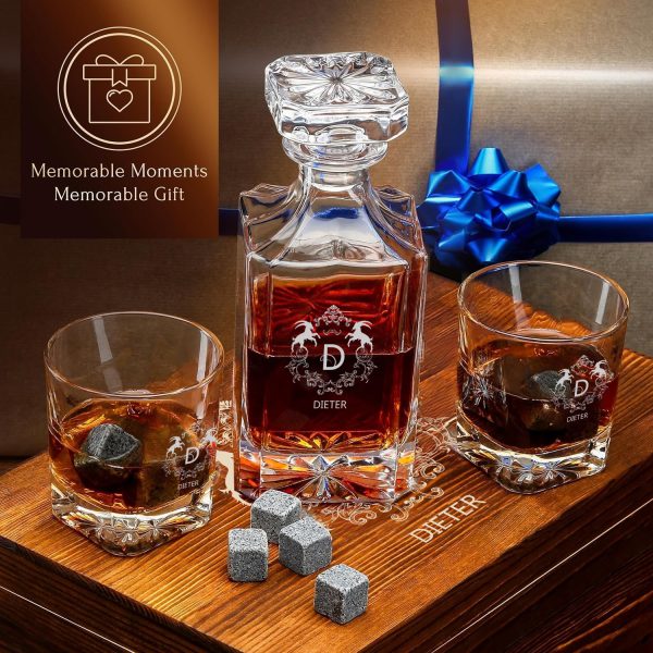 exklusives whisky geschenk für vatertag mit karaffe set