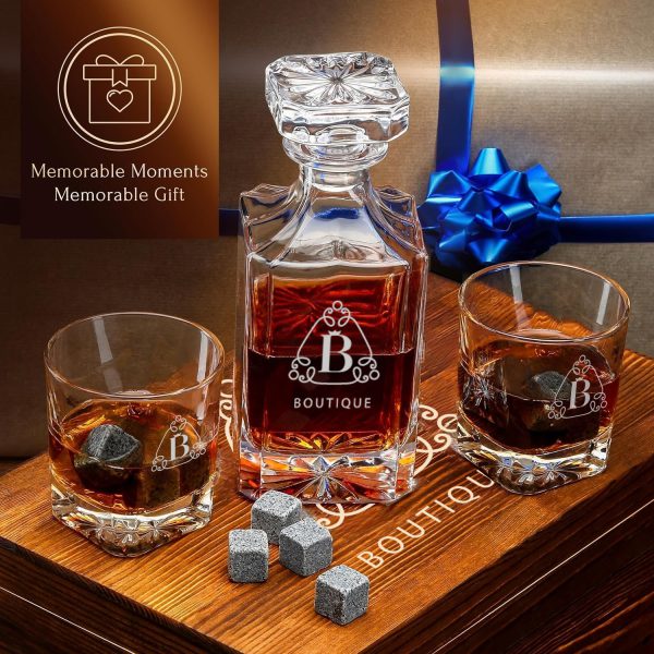 Modernes Whisky Dekanter Set mit Gläsern
