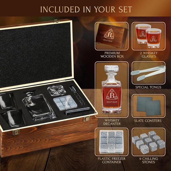 Whisky Karaffe Set für Hausbar Einrichtung