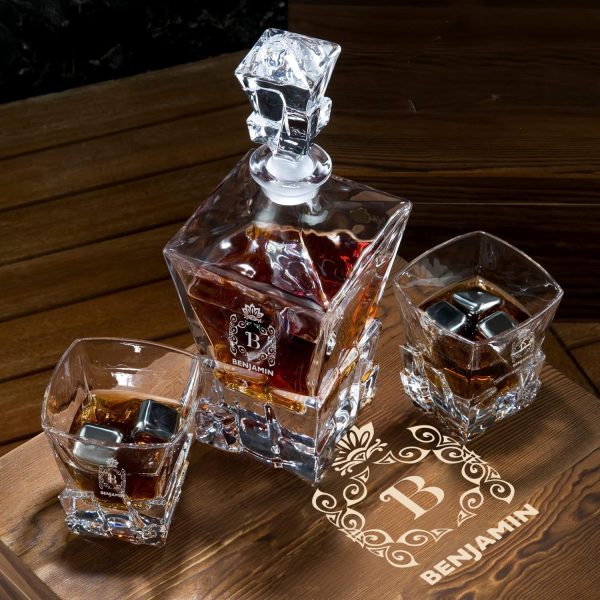 Whisky Karaffe Set für Hausbar Einrichtung