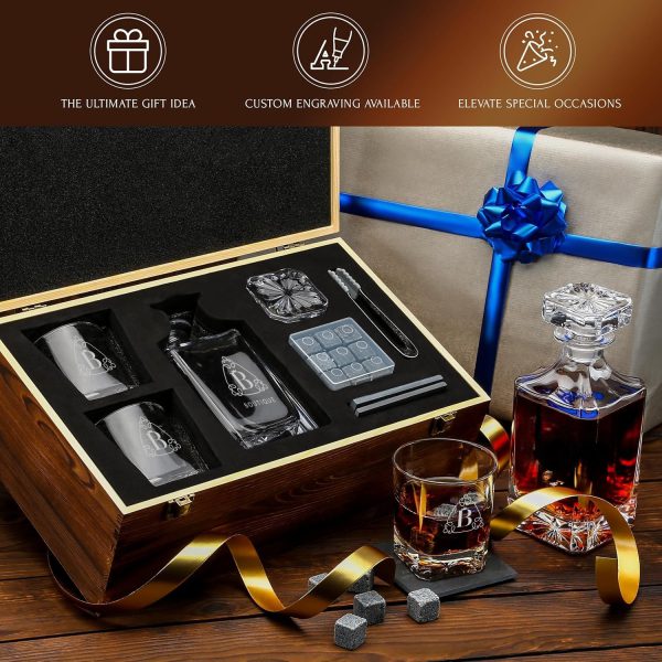 Luxus Whisky Set für Barwagen oder Wohnbereich