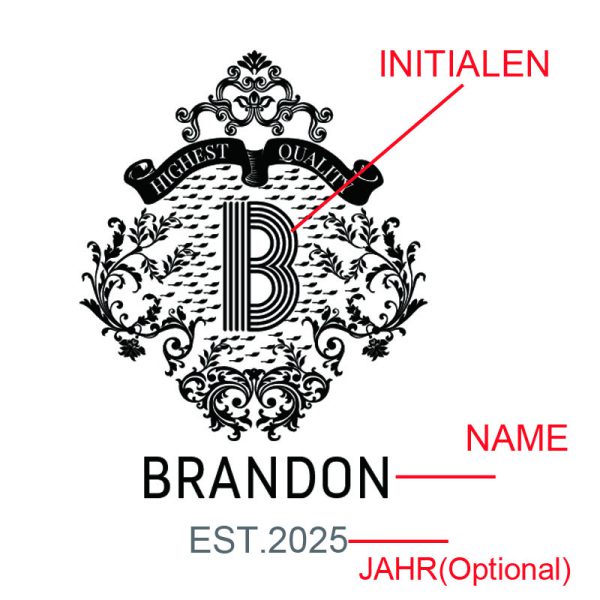 BRANDON-Personalisierte Whiskykaraffe,Einzigartiges Geschenk für Whisky-Liebhaber - Image 7