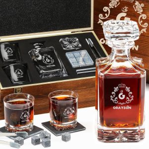 Handgefertigtes Dekanter Set für Whisky